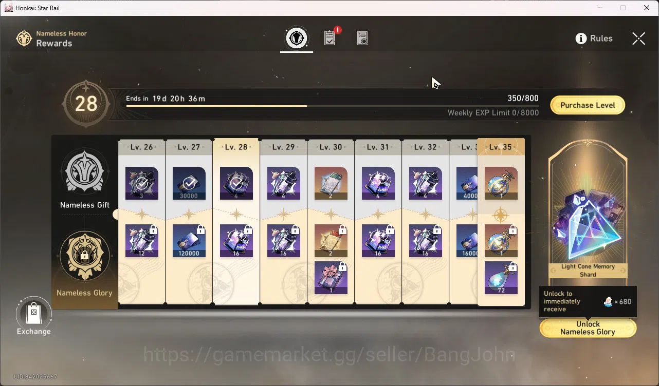 Honkai Star Rail Accounts ASIA | TL 46 | Starter | On ProgressThe Dahlia E1 image 14