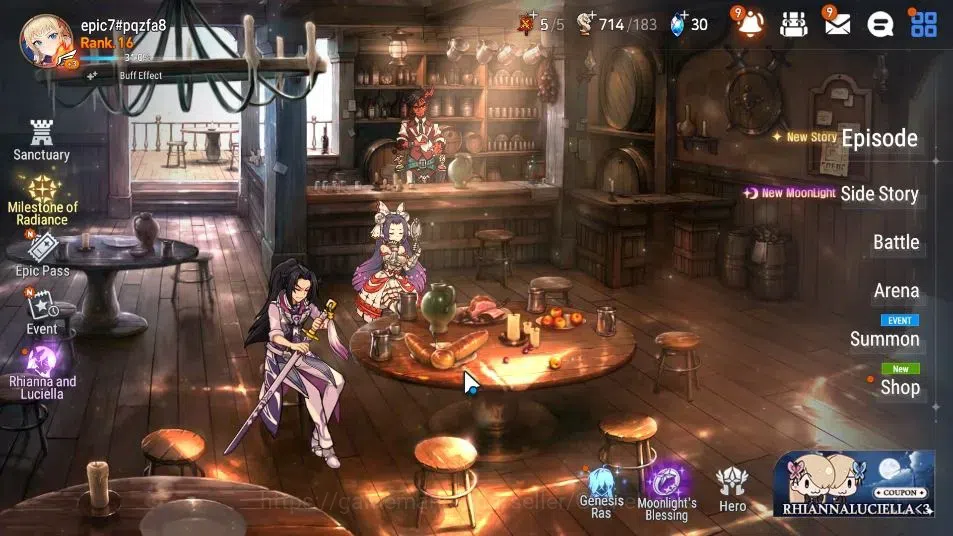 Epic Seven Accounts GLOBAL Unverif|New Era|2 ML(Monarch ot Sword Iseri image 1