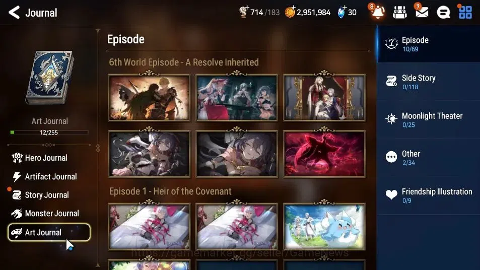 Epic Seven Accounts GLOBAL Unverif|New Era|2 ML(Monarch ot Sword Iseri image 18
