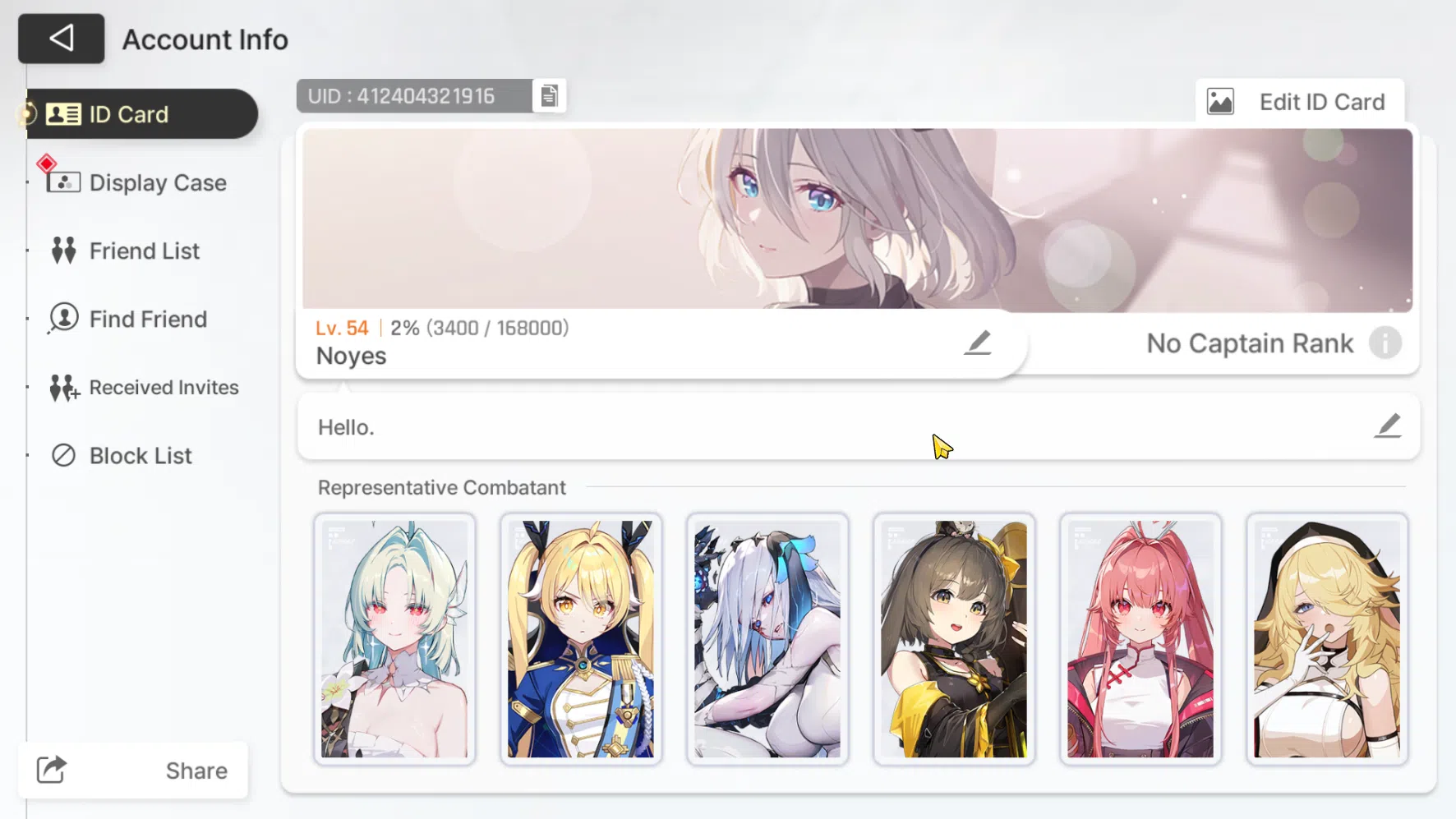 Chaos Zero Nightmare Accounts "GLOBAL | Lv 54 | 8 Limit, Heidemarie EM 2, Tipher image 15