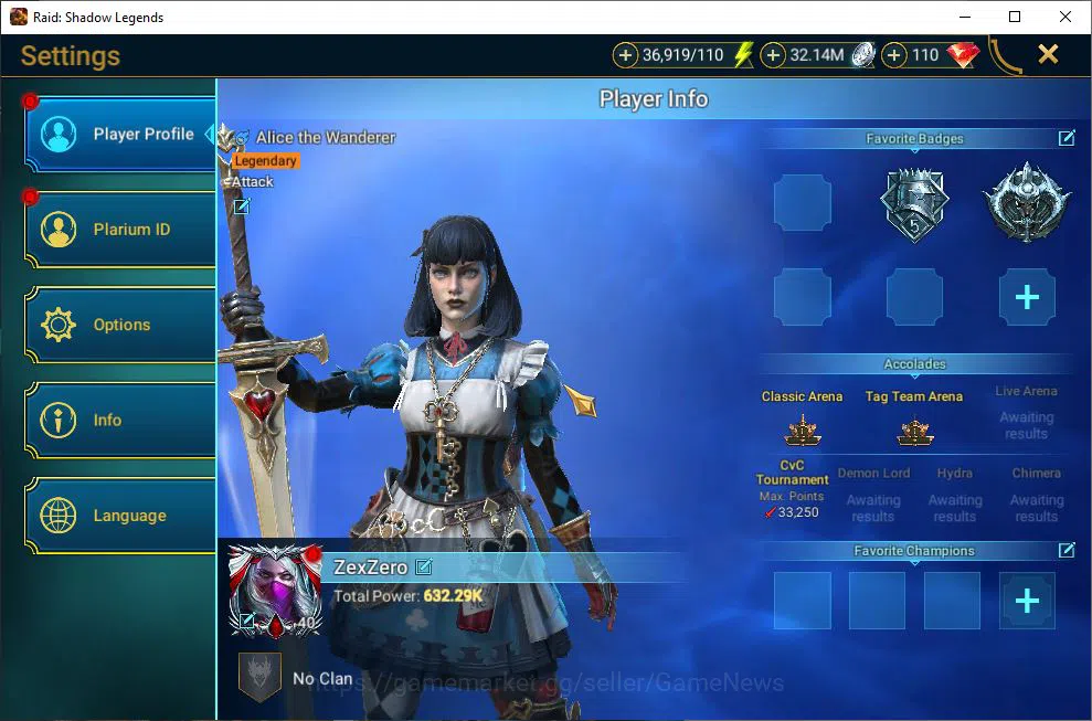 Raid: Shadow Legends Accounts Lv40 632K Power|22 Legendary(Alice,Ninja,Artax,Yum image 2