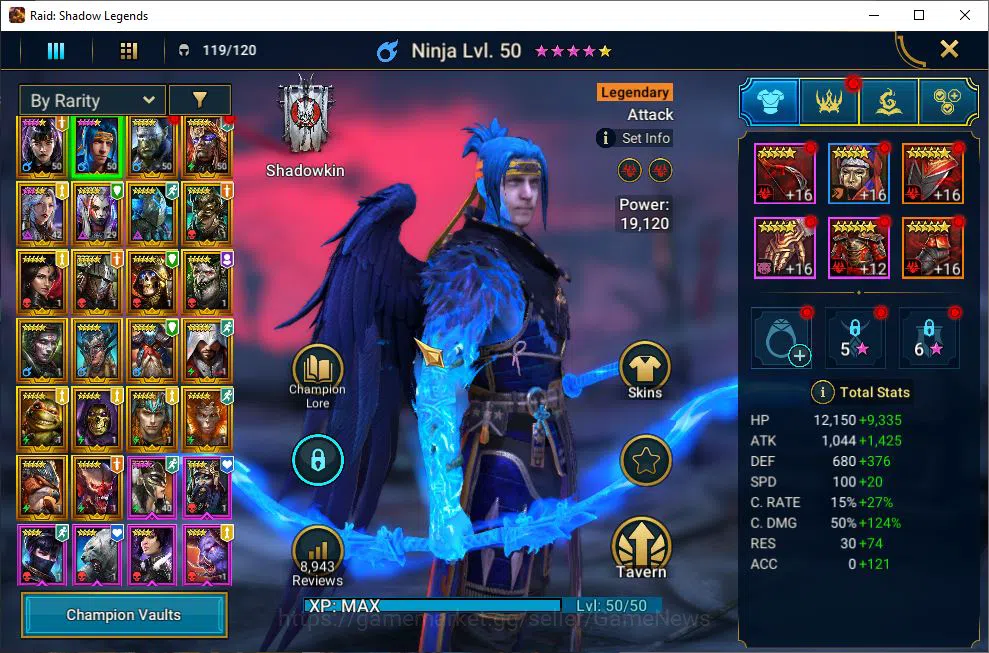 Raid: Shadow Legends Accounts Lv40 632K Power|22 Legendary(Alice,Ninja,Artax,Yum image 3