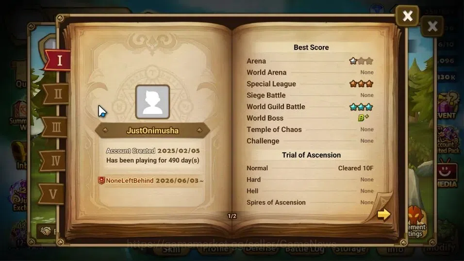 Summoners War: Sky Arena Accounts GLOBAL Lv89|2 LD[Ongyouki,Berghild]|25 Total NB5[O image 3