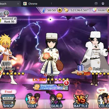 Bleach: Brave Souls Accounts Starter Global |122K BP+10K Orb|Fresh Story|Ichigo DT,9th|Aizen 6th|Retsu,Nemu