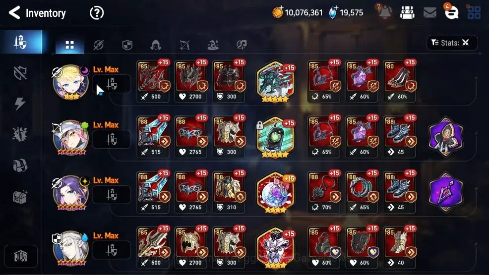 Epic Seven Accounts High-End GLOBAL UnVerif|11 ML(Rhiana&Lucie,Bellian,SC Taeyou.Etc)+PByBlis,Aby 18