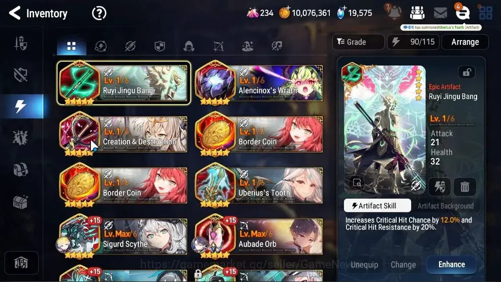 Epic Seven Accounts High-End GLOBAL UnVerif|11 ML(Rhiana&Lucie,Bellian,SC Taeyou.Etc)+PByBlis,Aby 20