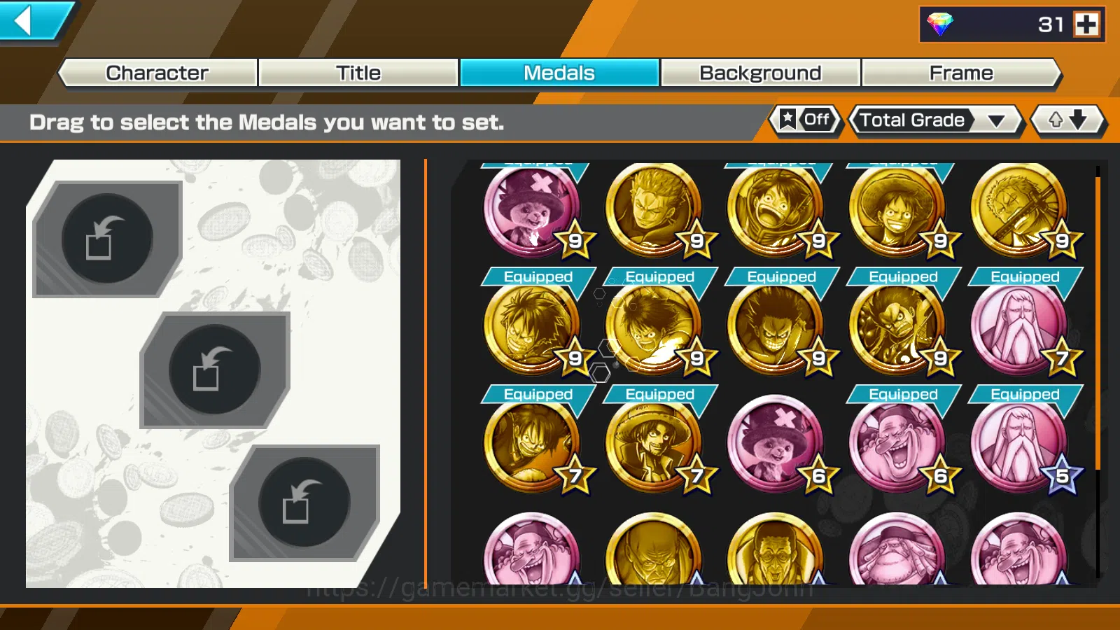 One Piece Bounty Rush Accounts Others GLOBAL | 3EX | 5elders Nusjuro,SK Borsalino,FR shanks | RANK 10 Log Bandai OPBR219B 2