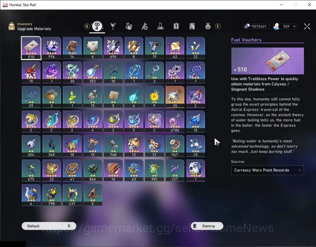 Honkai Star Rail Accounts Asia|TL 70|Firefly PremTeam|17 Limited|(Evernight, image 6