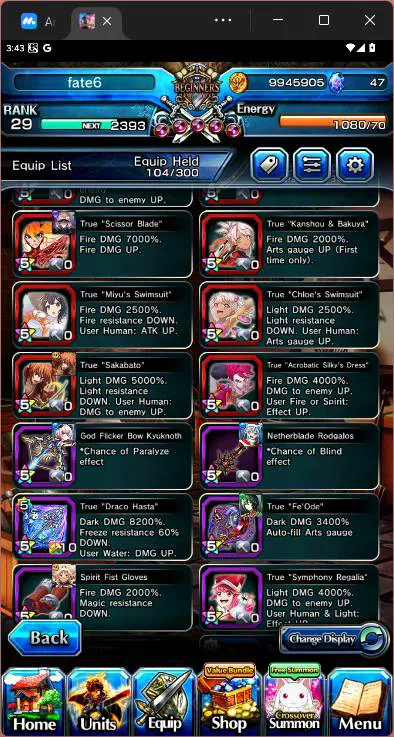Grand Summoners Accounts Others GLOBAL|19 Ascend|Summer Miyu,Shirou Emiya,Albedo,Saber Alter,Sunraku,Shuna TW|check SS|GS087B 4