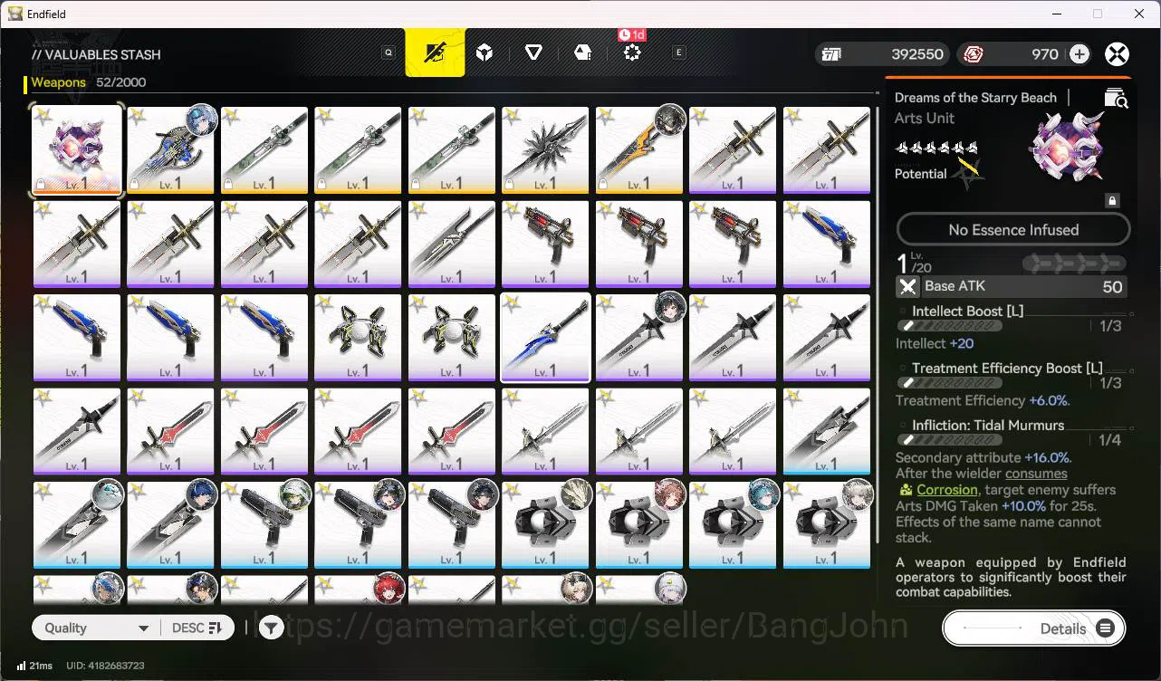Arknights: Endfield Accounts ASIA | starter tangtang, Wp 6s 1 for sign n detail check SS AKE160B 3