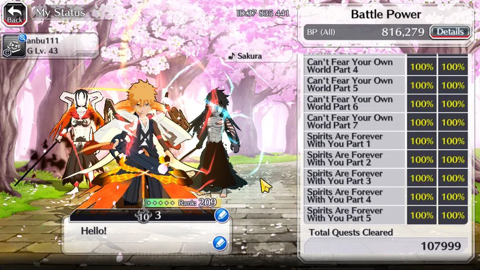 Bleach: Brave Souls Accounts [Global] 53K Orbs|Gisele,Candice TYBW26,Ichigo 10t image 16