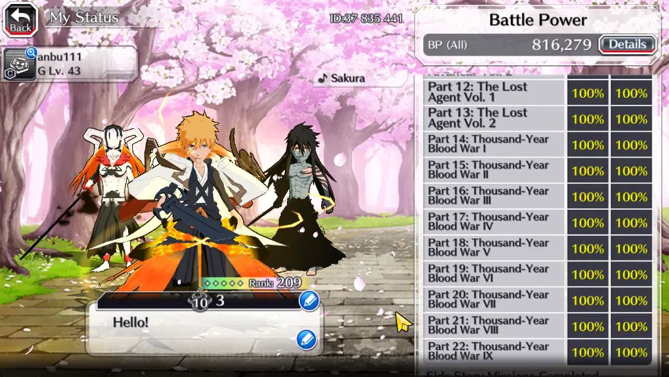 Bleach: Brave Souls Accounts [Global] 53K Orbs|Gisele,Candice TYBW26,Ichigo 10t image 18