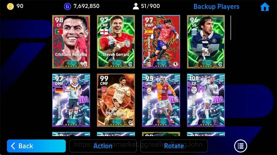 eFootball Accounts Mobile|PW 3258|Eden Hazard BigT,Lionel Messi BigT' image 4