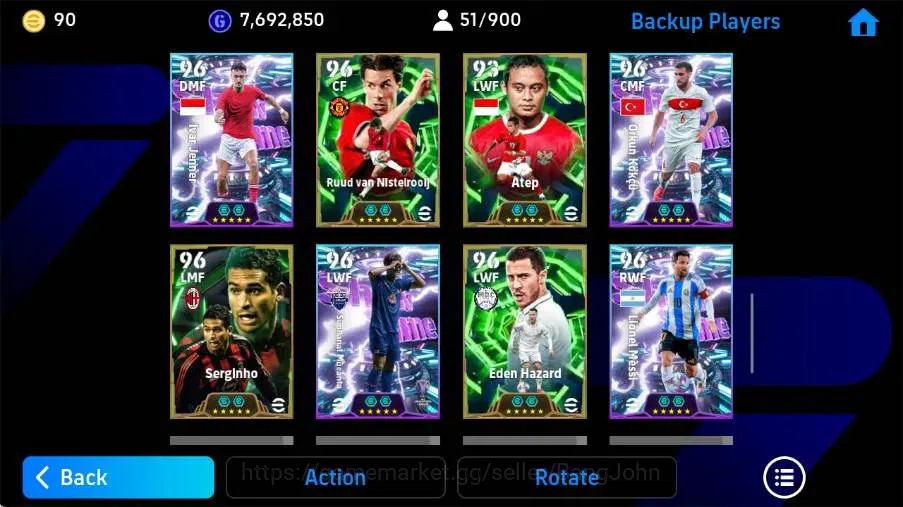 eFootball Accounts Mobile|PW 3258|Eden Hazard BigT,Lionel Messi BigT' image 8