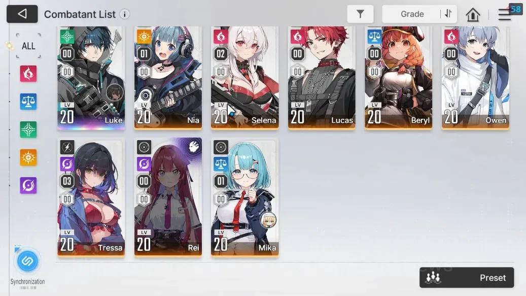 Chaos Zero Nightmare Accounts GLOBAL Lv30|7 SSR[Khalipe,Diana,Narja,Yuki,Veronic image 4