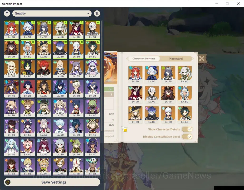 Genshin Impact Accounts ASIA|AR 56|Rate On|12 Limit+ 4 (*5Wep)|[NilouC1+Sk image 2