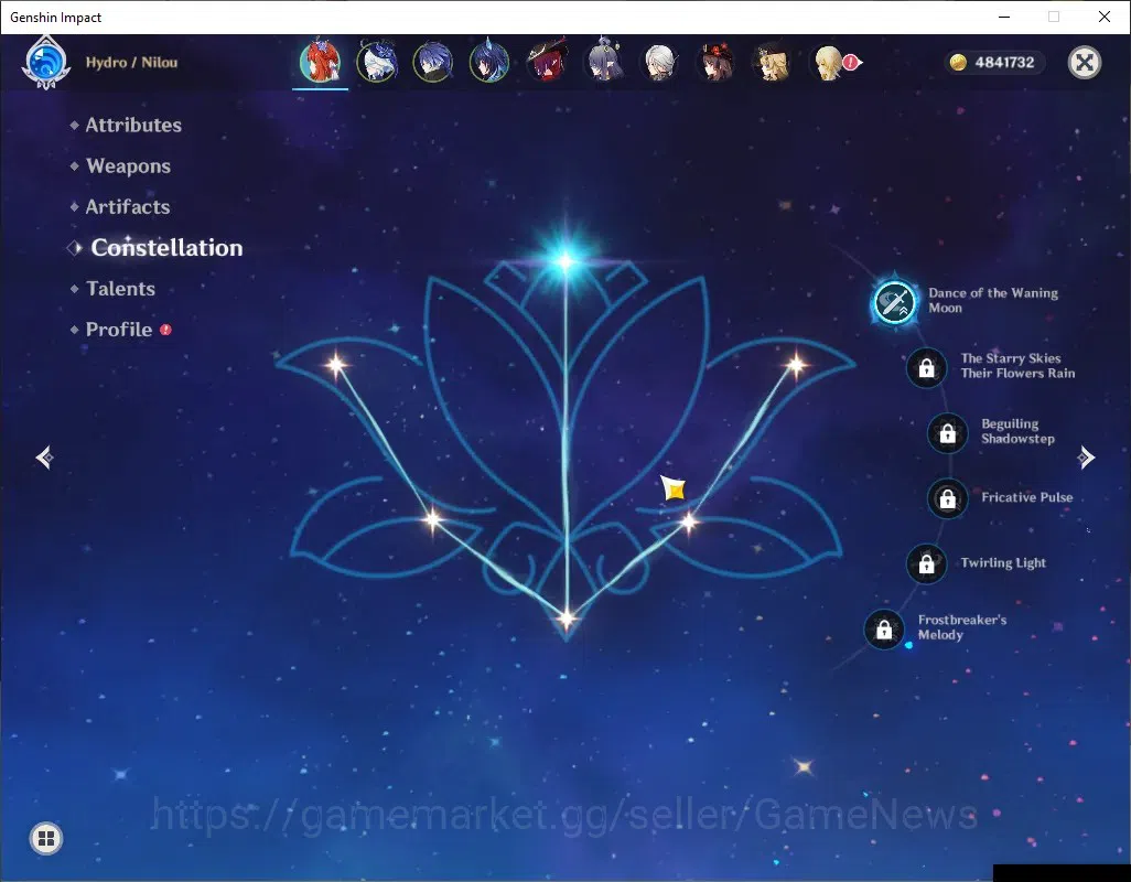 Genshin Impact Accounts ASIA|AR 56|Rate On|12 Limit+ 4 (*5Wep)|[NilouC1+Sk image 3
