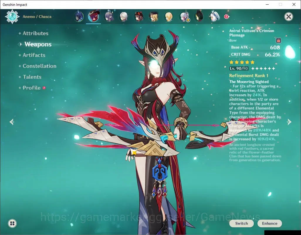 Genshin Impact Accounts ASIA|AR 56|Rate On|12 Limit+ 4 (*5Wep)|[NilouC1+Sk image 5
