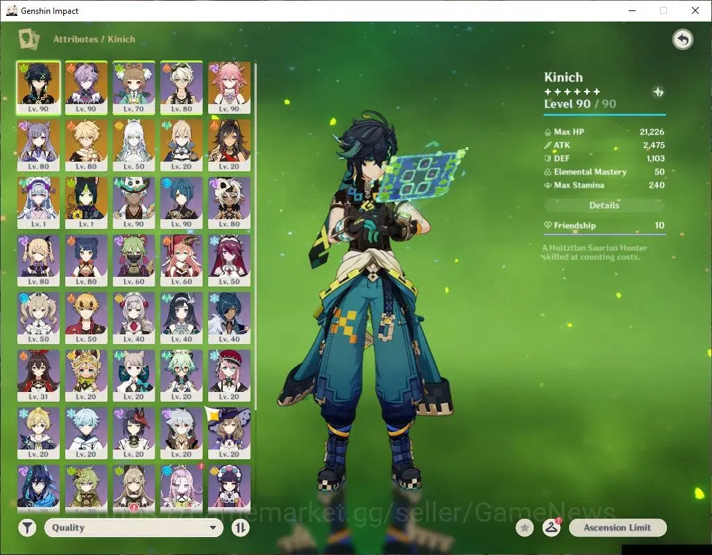 Genshin Impact Accounts ASIA|AR 55|4 Limited+1(*5Weapon)|Zibai,Durin,Kinic image 3