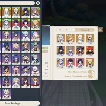Genshin Impact Accounts Mid Game Asia|AR 55|Premium Team Skirk|5 Limited + 3(*5 Weapon)|Escoffier,Zibai,Arlech,Clorinde|Male