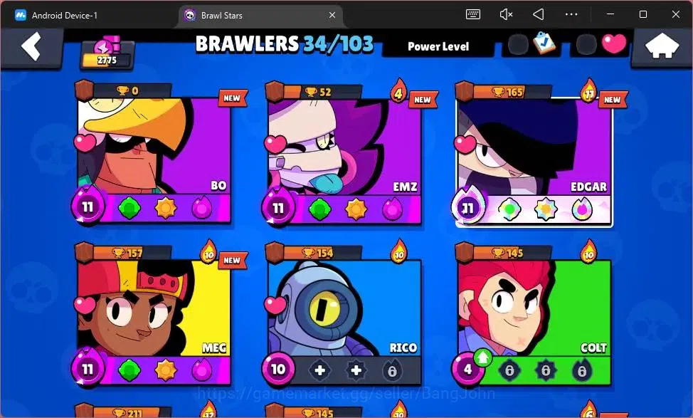 Brawl Stars Accounts Global |2775 Trophy|34 Brawler|4 Max Hypercharge|S image 5