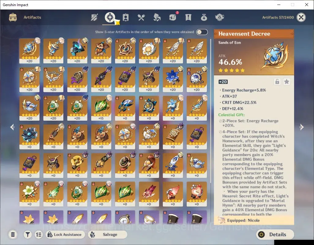 Genshin Impact Accounts ASIA|AR 52|3 Limited + 3 (*5Weapon)|KazuhaC1 + Sig image 11