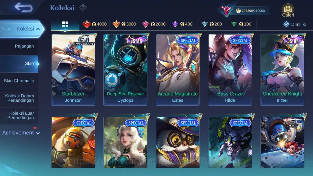 Mobile Legends: Bang Bang Accounts hero 132 , skin 300+ legend freya, wyrmlord moskov image 14