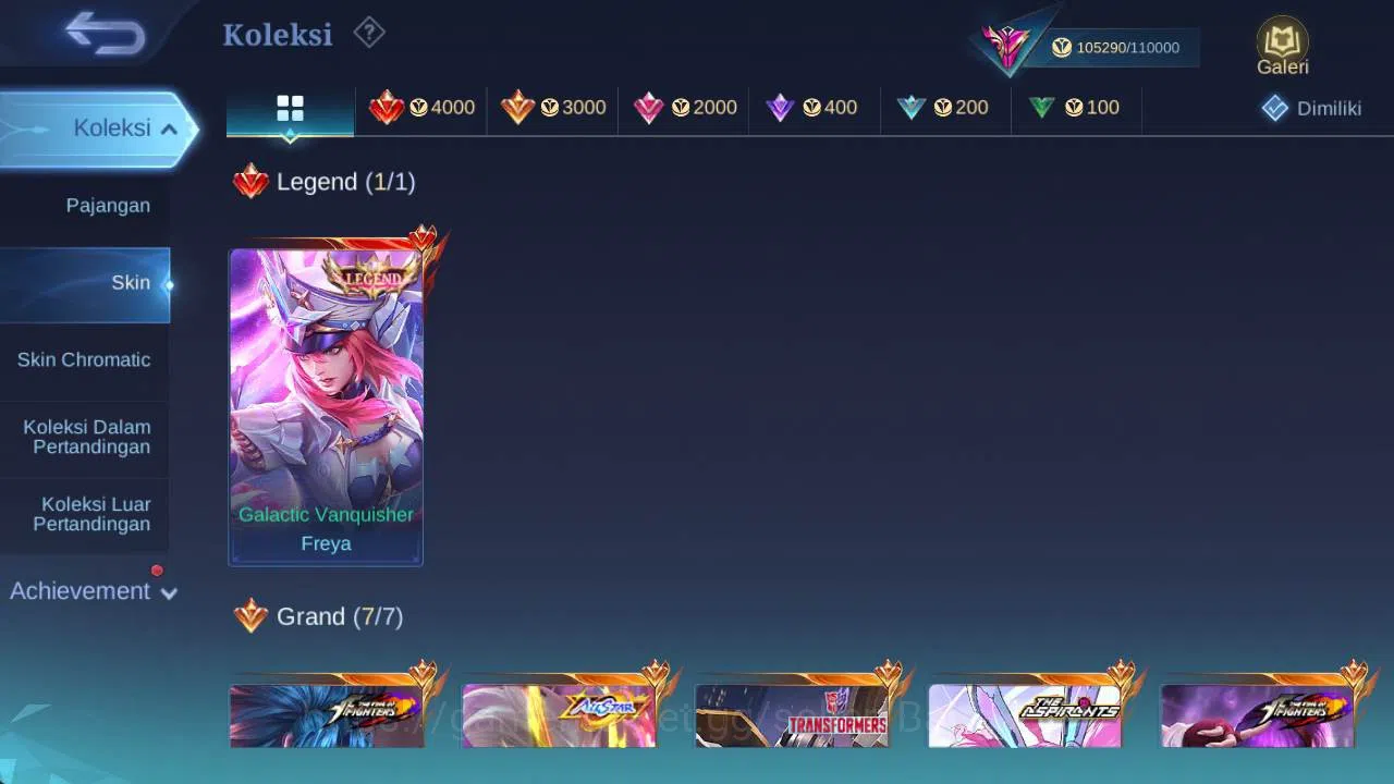 Mobile Legends: Bang Bang Accounts hero 132 , skin 300+ legend freya, wyrmlord moskov image 3