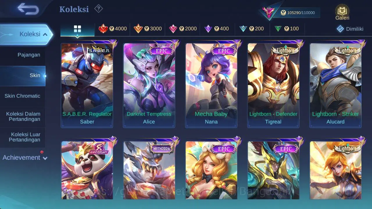 Mobile Legends: Bang Bang Accounts hero 132 , skin 300+ legend freya, wyrmlord moskov image 6