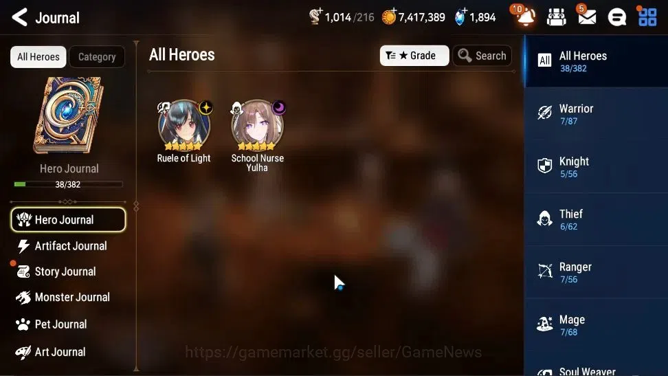Epic Seven Accounts Starter GLOBAL UnVerif|New Era|2 ML(Schol Nurse Yulha,RueleLight)+Tenebria,Landy,Etc|Poh+Bless ON|1,8K 5