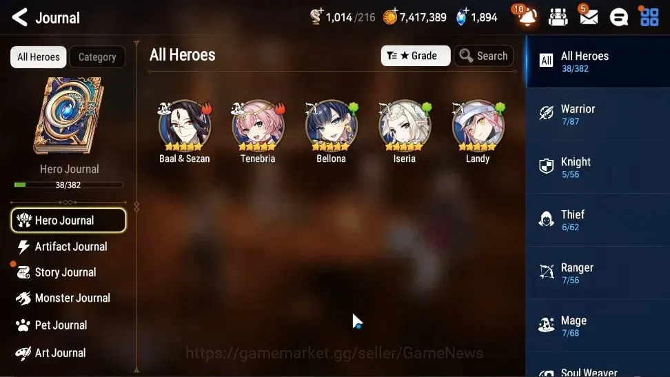 Epic Seven Accounts Starter GLOBAL UnVerif|New Era|2 ML(Schol Nurse Yulha,RueleLight)+Tenebria,Landy,Etc|Poh+Bless ON|1,8K 6