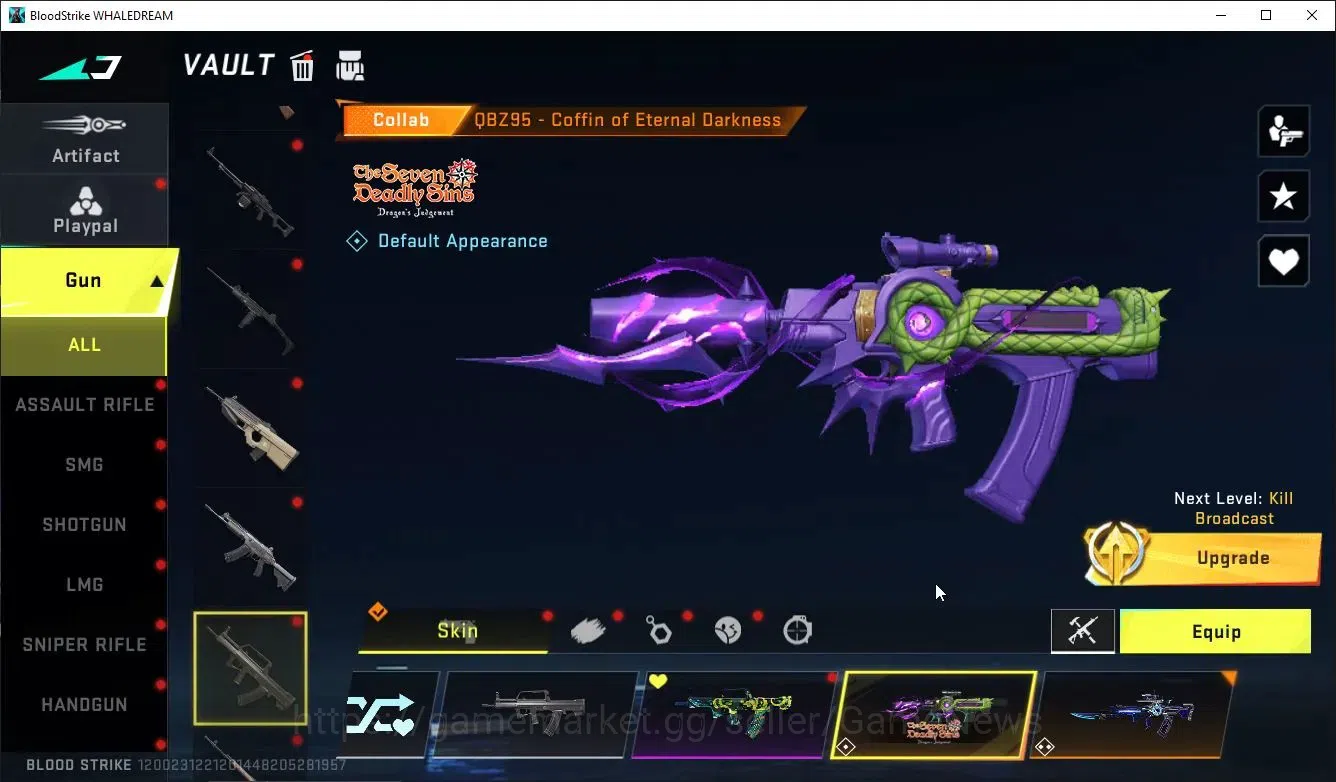 Blood Strike Accounts Collab Skin ASIA|ETERNAL DeAgle-Scorpion+Collab TR Takamichi,7DS [KArl98,QBZ95]|9 10