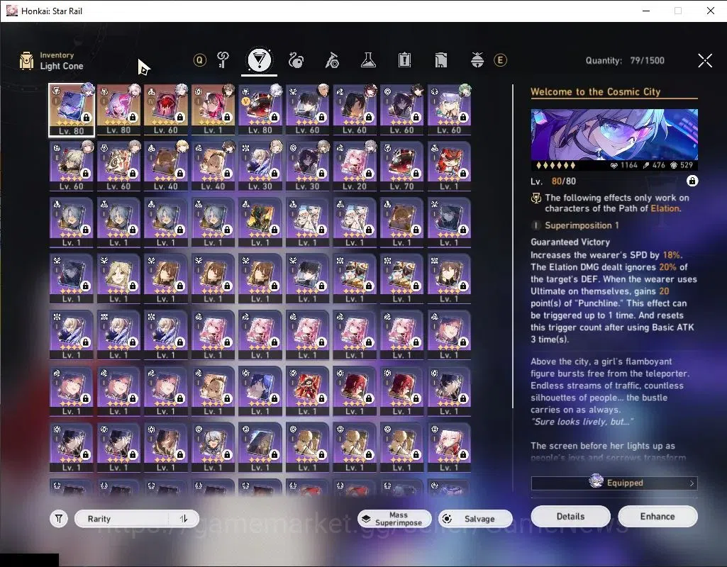 Honkai Star Rail Accounts Asia|TL 65|Elation Prem Team|13 Limited|[SW LV.999 image 6