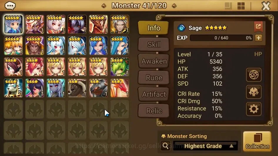 Summoners War: Sky Arena Accounts Mid-Game GLOBAL Lv 90|1 LD[Velaska]|13 Total NB5[Rica,Verad,Barbara,Teshar,Etc]+11 9