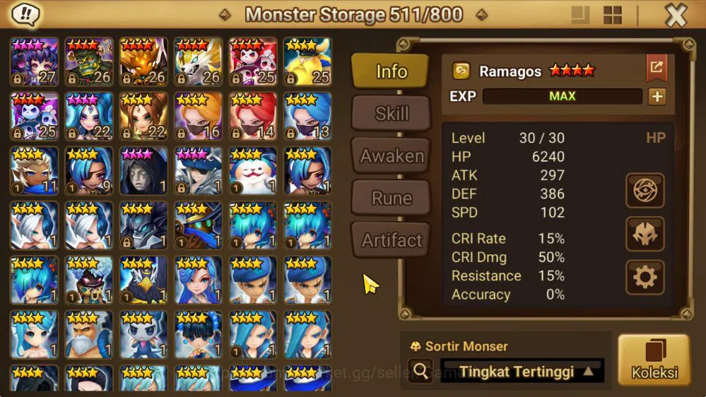 Summoners War: Sky Arena Accounts ASIA Lv100|1 LD [Grogen]|60 Total NB5(Juno,Chiwu,S image 14