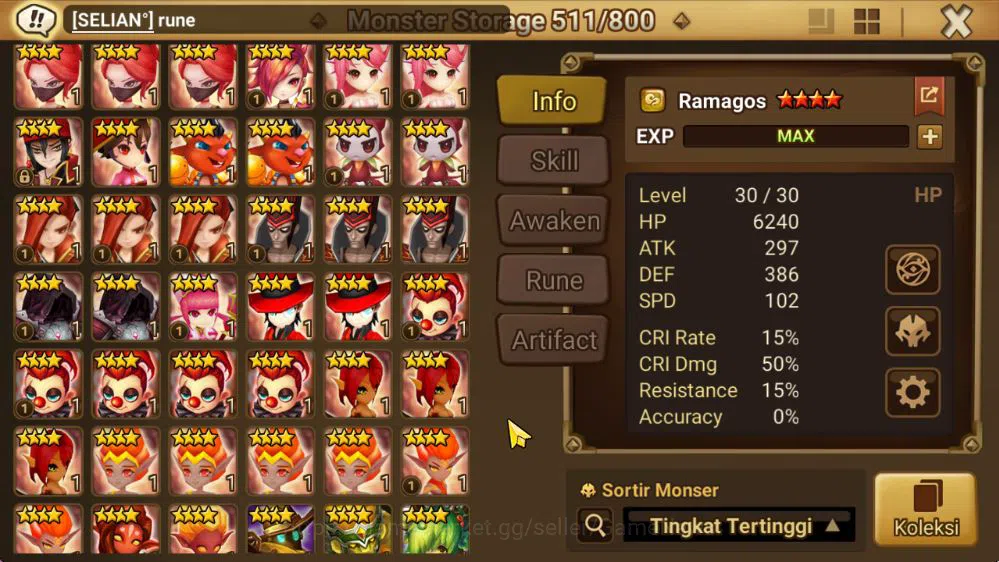 Summoners War: Sky Arena Accounts ASIA Lv100|1 LD [Grogen]|60 Total NB5(Juno,Chiwu,S image 16