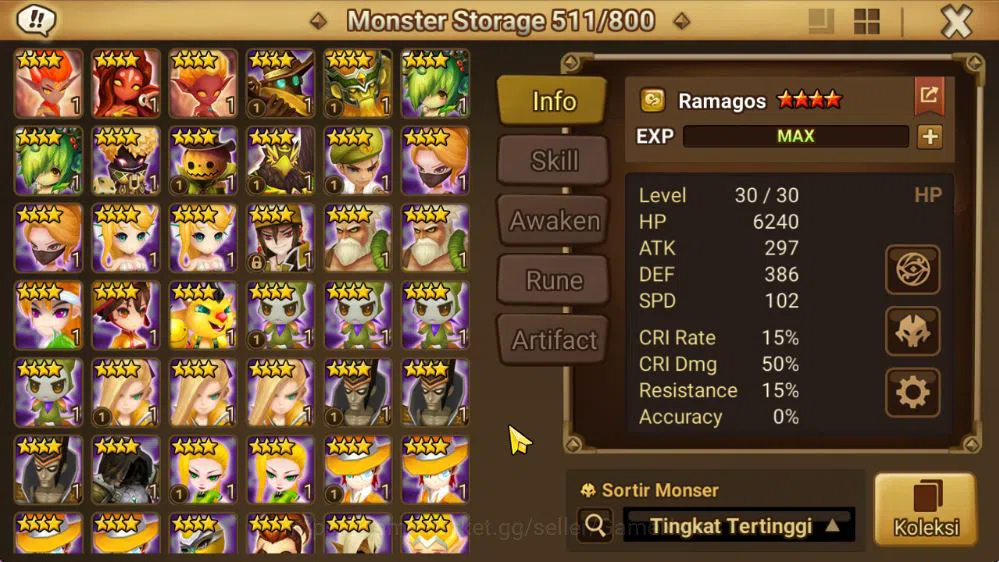 Summoners War: Sky Arena Accounts ASIA Lv100|1 LD [Grogen]|60 Total NB5(Juno,Chiwu,S image 17