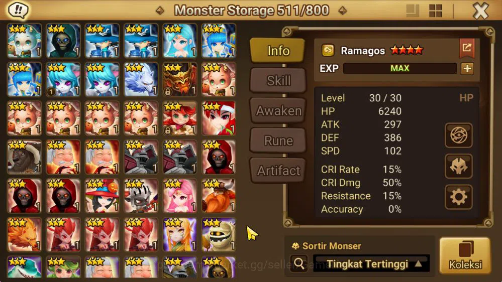 Summoners War: Sky Arena Accounts ASIA Lv100|1 LD [Grogen]|60 Total NB5(Juno,Chiwu,S image 19