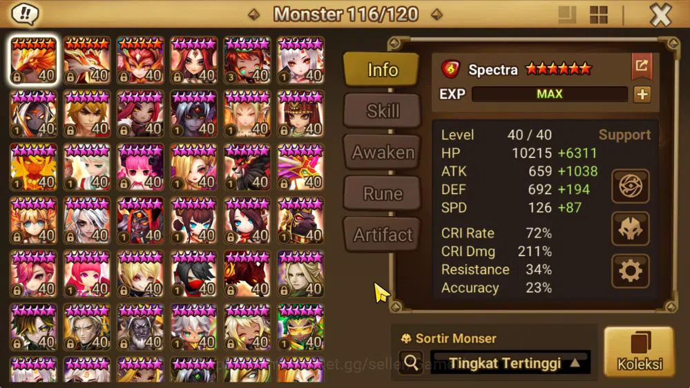 Summoners War: Sky Arena Accounts ASIA Lv100|1 LD [Grogen]|60 Total NB5(Juno,Chiwu,S image 7