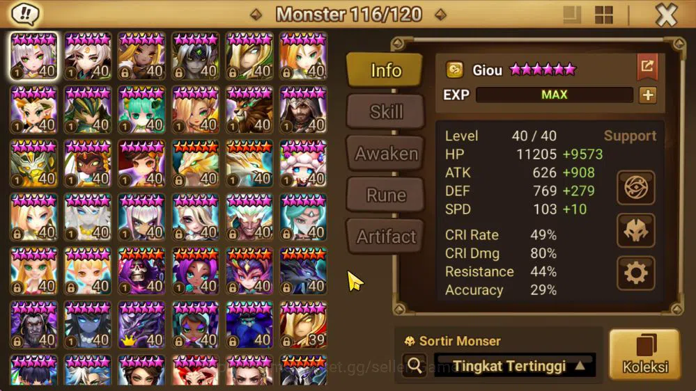 Summoners War: Sky Arena Accounts ASIA Lv100|1 LD [Grogen]|60 Total NB5(Juno,Chiwu,S image 8
