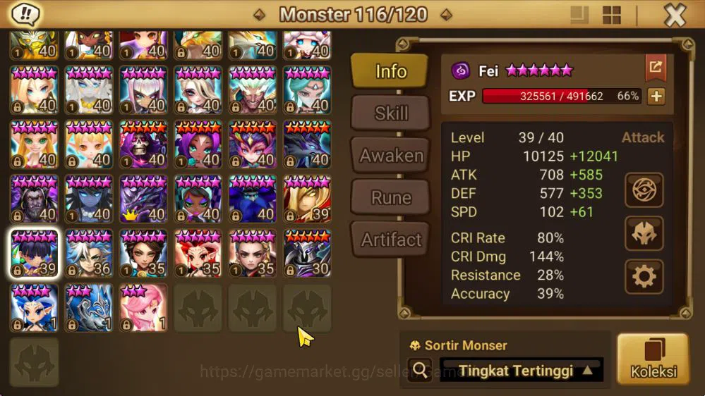 Summoners War: Sky Arena Accounts ASIA Lv100|1 LD [Grogen]|60 Total NB5(Juno,Chiwu,S image 9