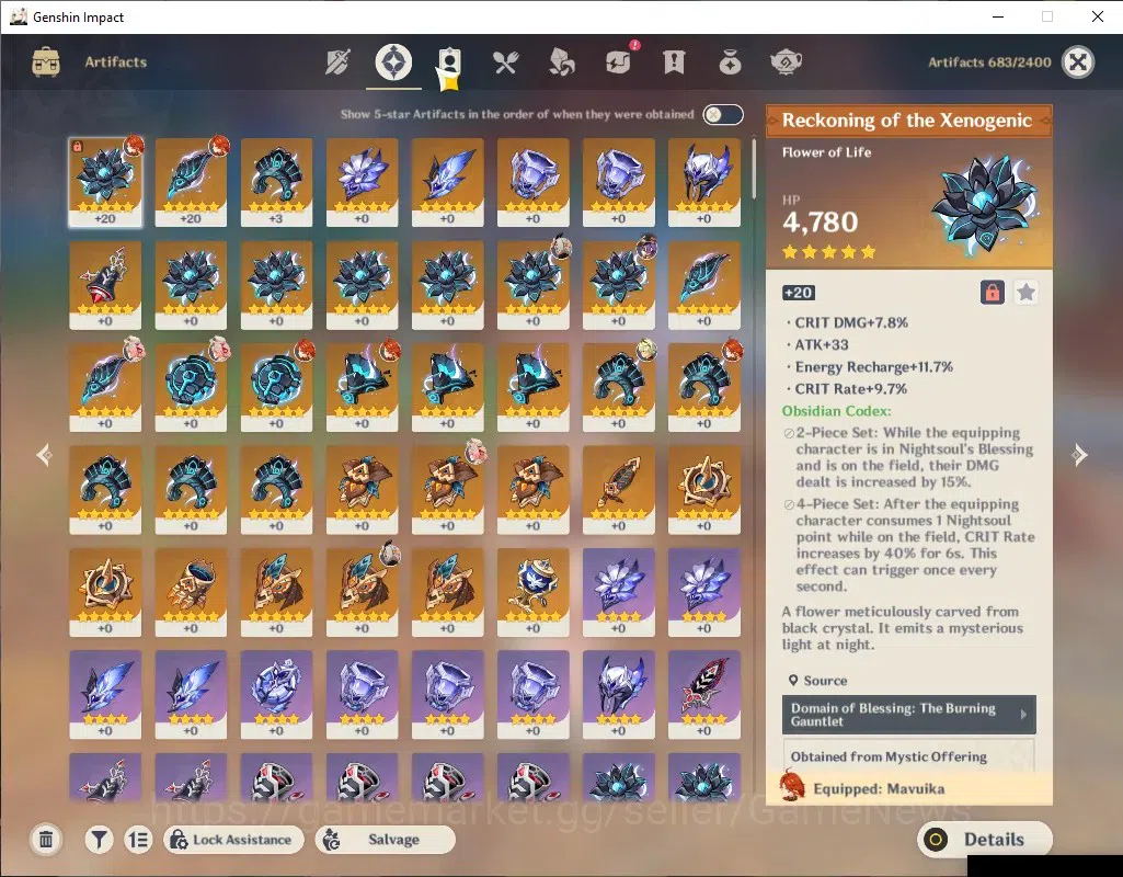 Genshin Impact Accounts Asia|AR 45|2 Limited + 3(*5Standart) |[Mavuika,Var image 5