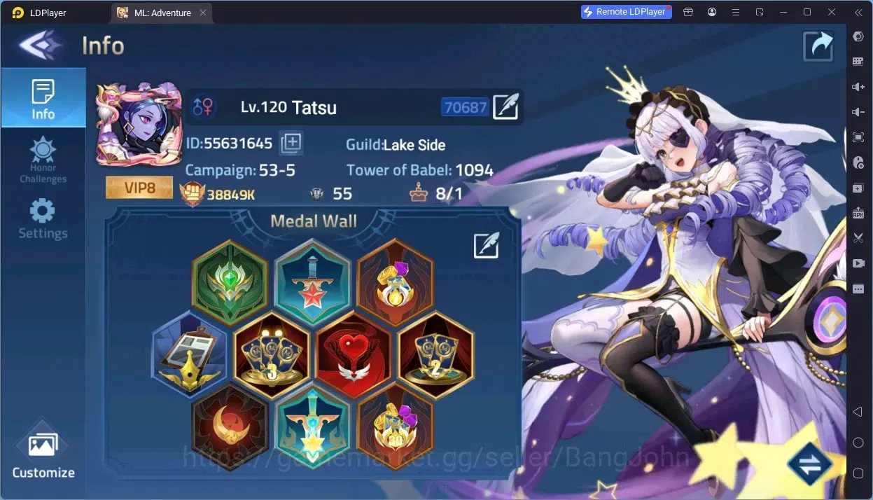 Mobile Legends: Adventure Accounts Global | LV 120 | 38,8M Power | Camp 53-5 | VIP 8 | 9 Awakening|Hero 147|5 UR|89 1