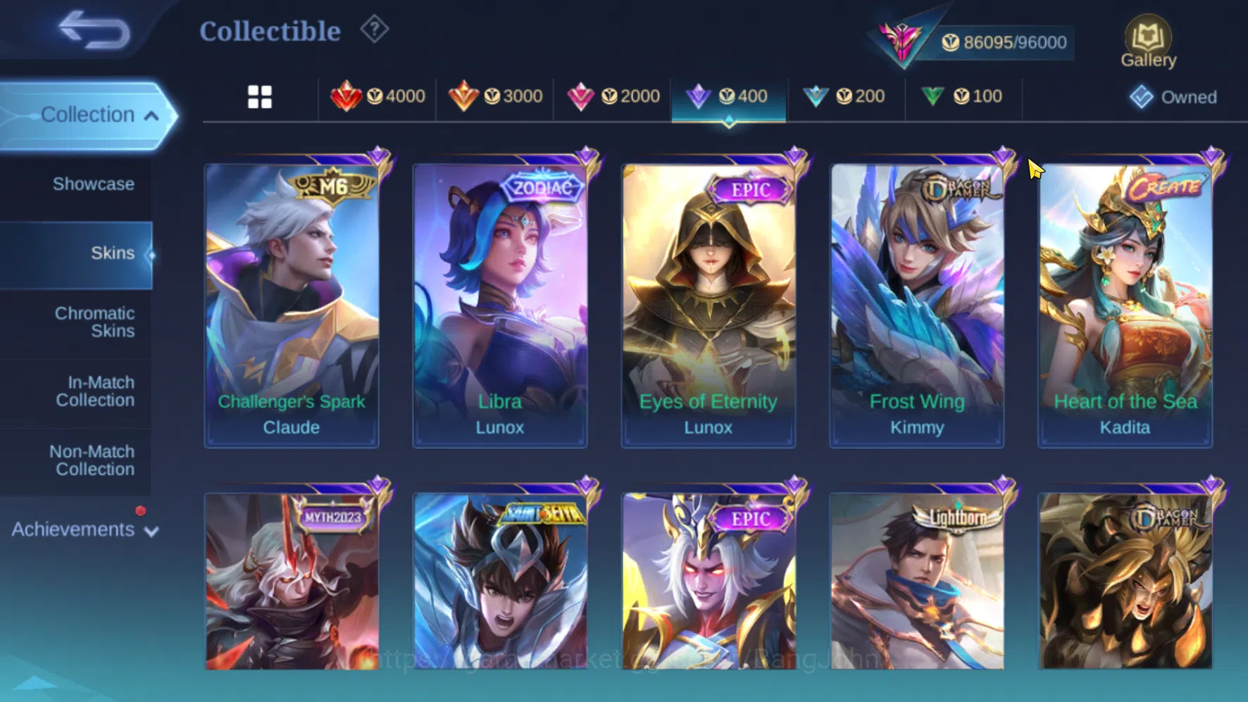 Mobile Legends: Bang Bang Accounts Others Hero 131 | Skin 352  Legend Freya | Prime Claude | KOF Karina | LuckyBox Selena 12