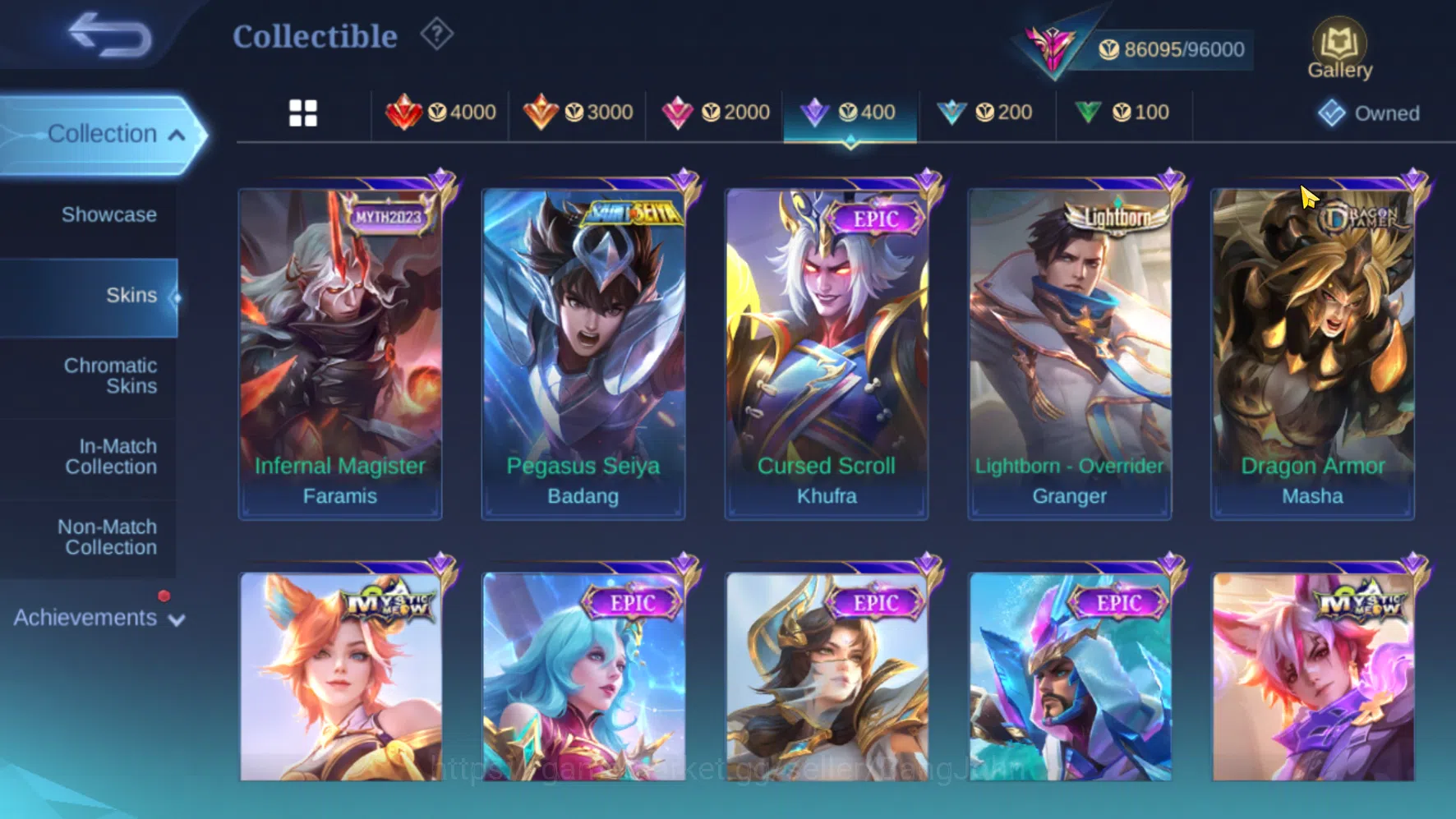 Mobile Legends: Bang Bang Accounts Others Hero 131 | Skin 352  Legend Freya | Prime Claude | KOF Karina | LuckyBox Selena 13