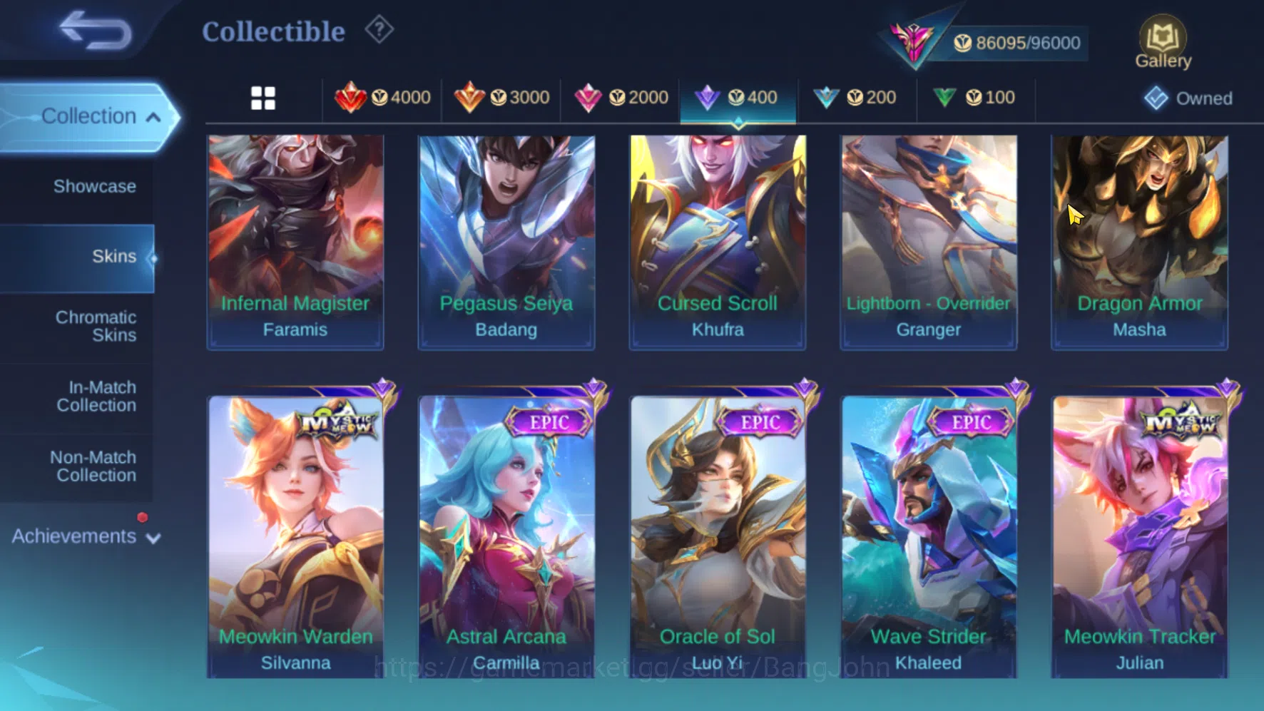 Mobile Legends: Bang Bang Accounts Others Hero 131 | Skin 352  Legend Freya | Prime Claude | KOF Karina | LuckyBox Selena 14