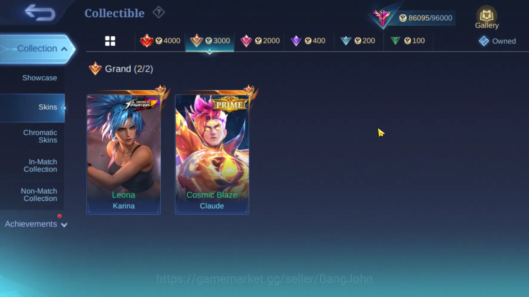 Mobile Legends: Bang Bang Accounts Others Hero 131 | Skin 352  Legend Freya | Prime Claude | KOF Karina | LuckyBox Selena 4