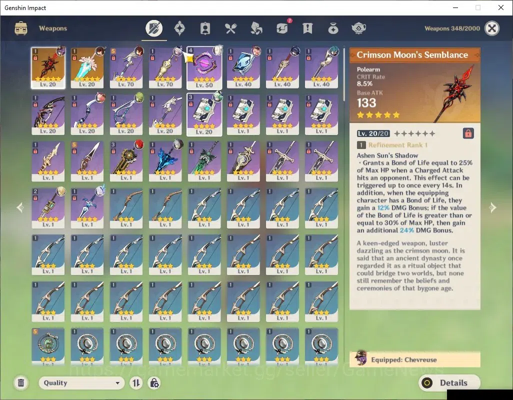 Genshin Impact Accounts Asia | AR 48| Reoni ON| 2 Limited| Skirk,Clorinde| image 4