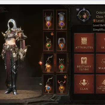 Diablo Immortal Accounts Mid-Tier SEA - Izual | 60 (696) Warlock-Slinger | CR 34k | Reso 360 | Inferno 1  | L30 (3