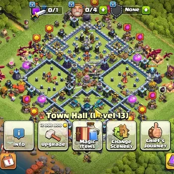 Clash of Clans Accounts High-End LV 121|TH 13|HH 7|Limited Skin|BK 51,AQ 40,GW 21,MP 31,RC 23|BM 6,BC 15|CN ON|Protect